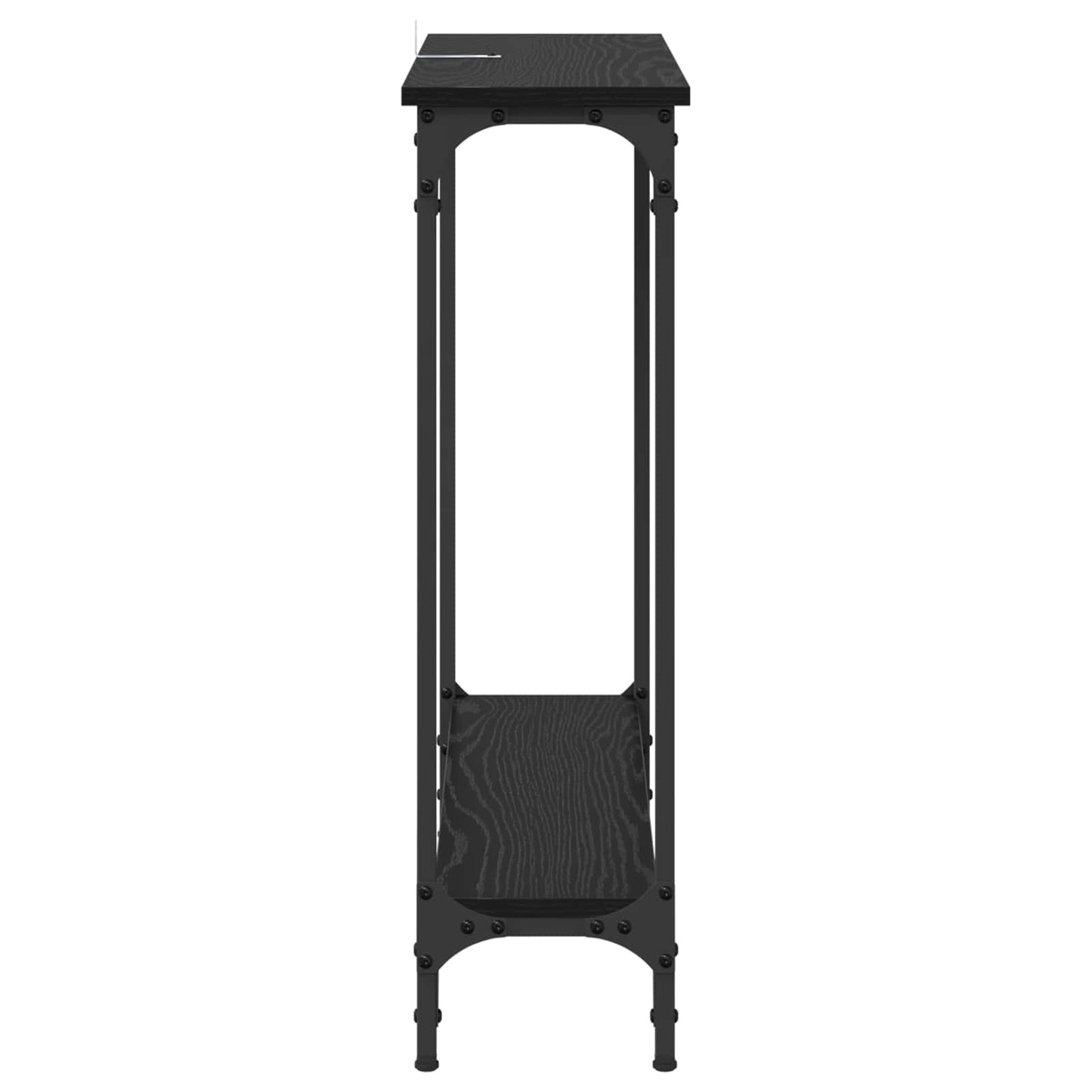 Console Table Black Oak 75 x 22.5 x 75 cm Engineered Wood