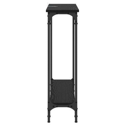 Console Table Black Oak 75 x 22.5 x 75 cm Engineered Wood