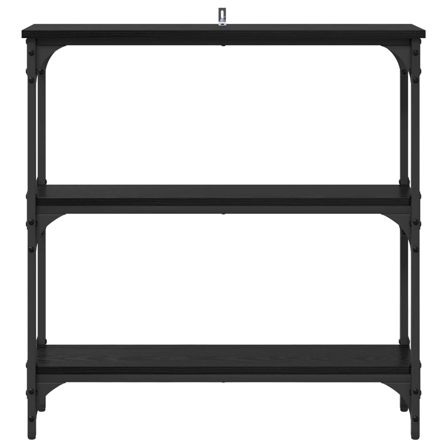Console Table Black Oak 75 x 22.5 x 75 cm Engineered Wood