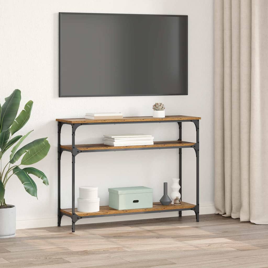 Console Table Old Wood 100 x 29 x 75 cm Engineered Wood