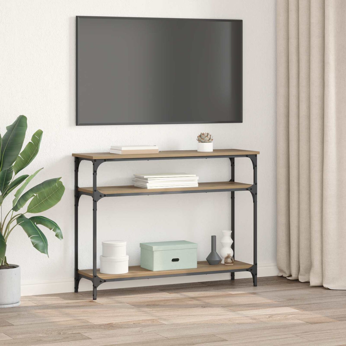 Console Table Artisan Oak 100 x 29 x 75 cm Engineered Wood