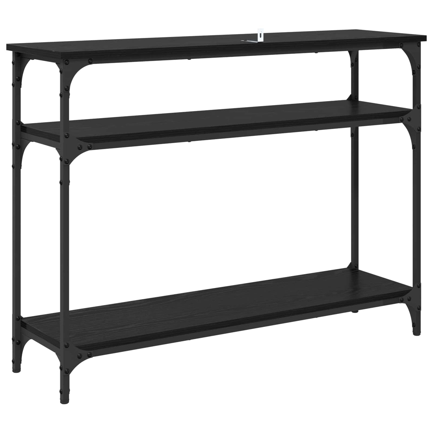 Console Table Black Oak 100 x 29 x 75 cm Engineered Wood