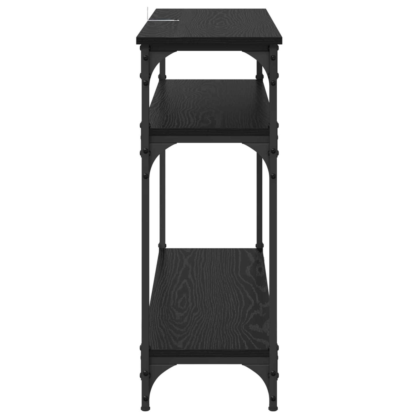 Console Table Black Oak 100 x 29 x 75 cm Engineered Wood