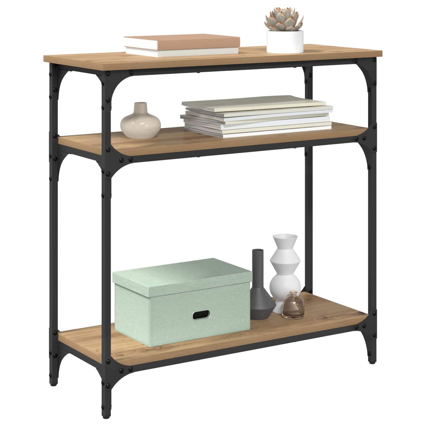 Console Table Artisan Oak 75 x 29 x 75 cm Engineered Wood