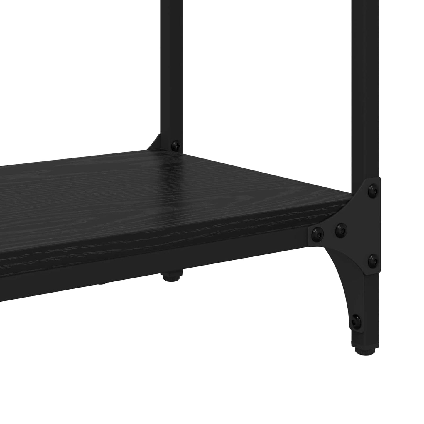 Console Table Black Oak 75 x 29 x 75 cm Engineered Wood