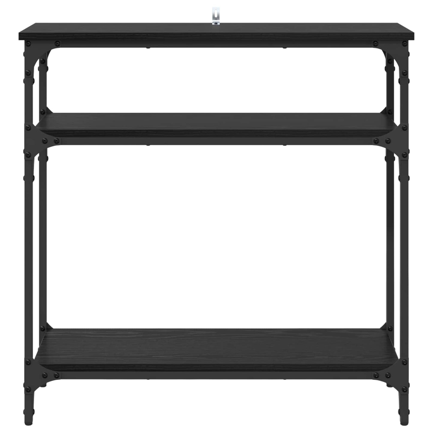 Console Table Black Oak 75 x 29 x 75 cm Engineered Wood