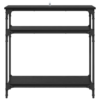 Console Table Black Oak 75 x 29 x 75 cm Engineered Wood
