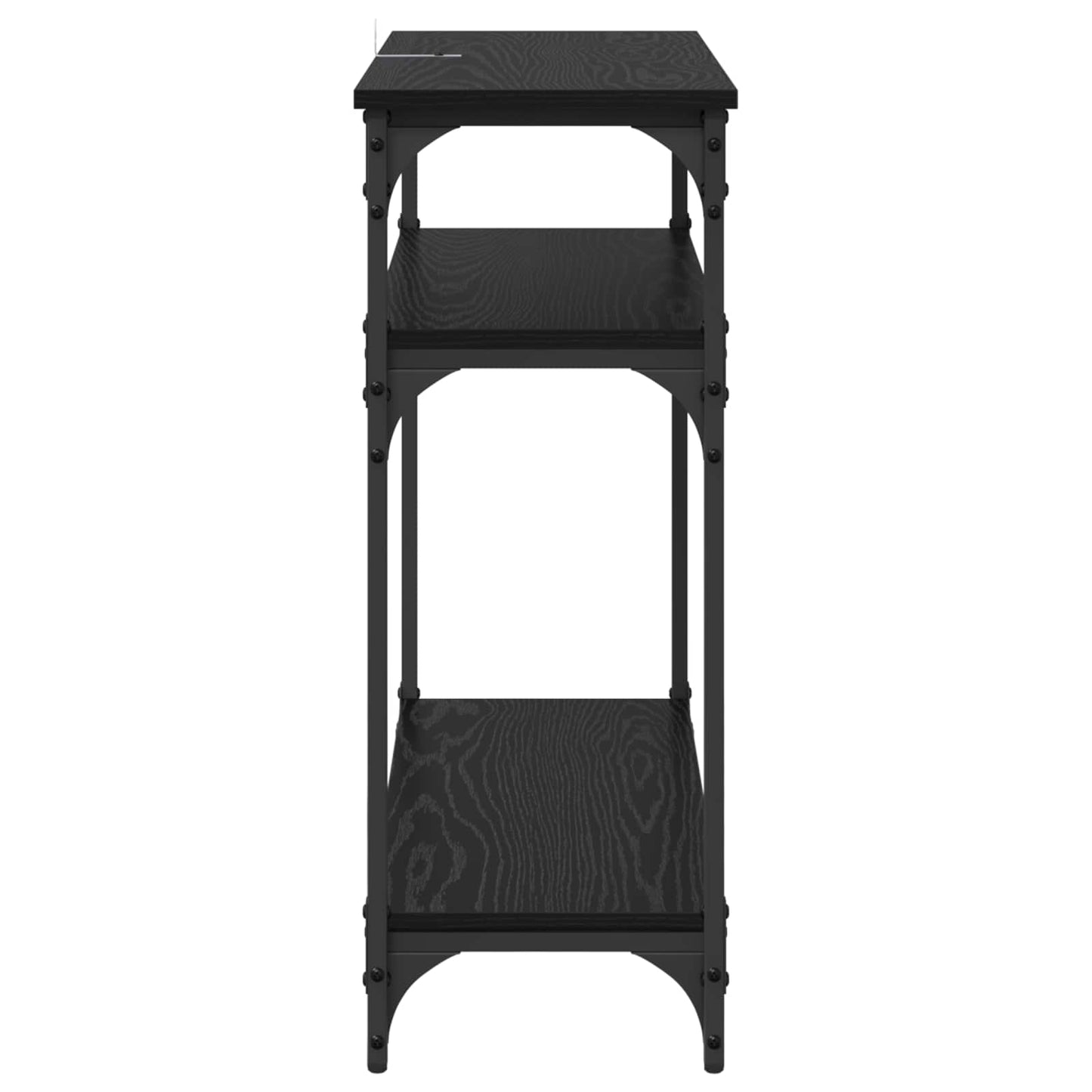 Console Table Black Oak 75 x 29 x 75 cm Engineered Wood