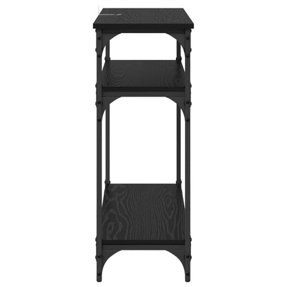 Console Table Black Oak 75 x 29 x 75 cm Engineered Wood