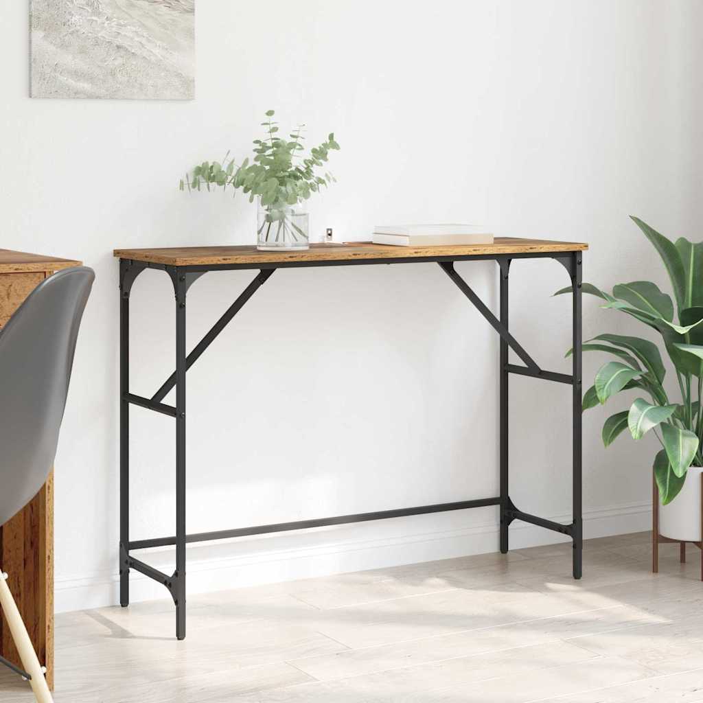 Console Table Old Wood 100 x 32 x 75 cm Engineered Wood
