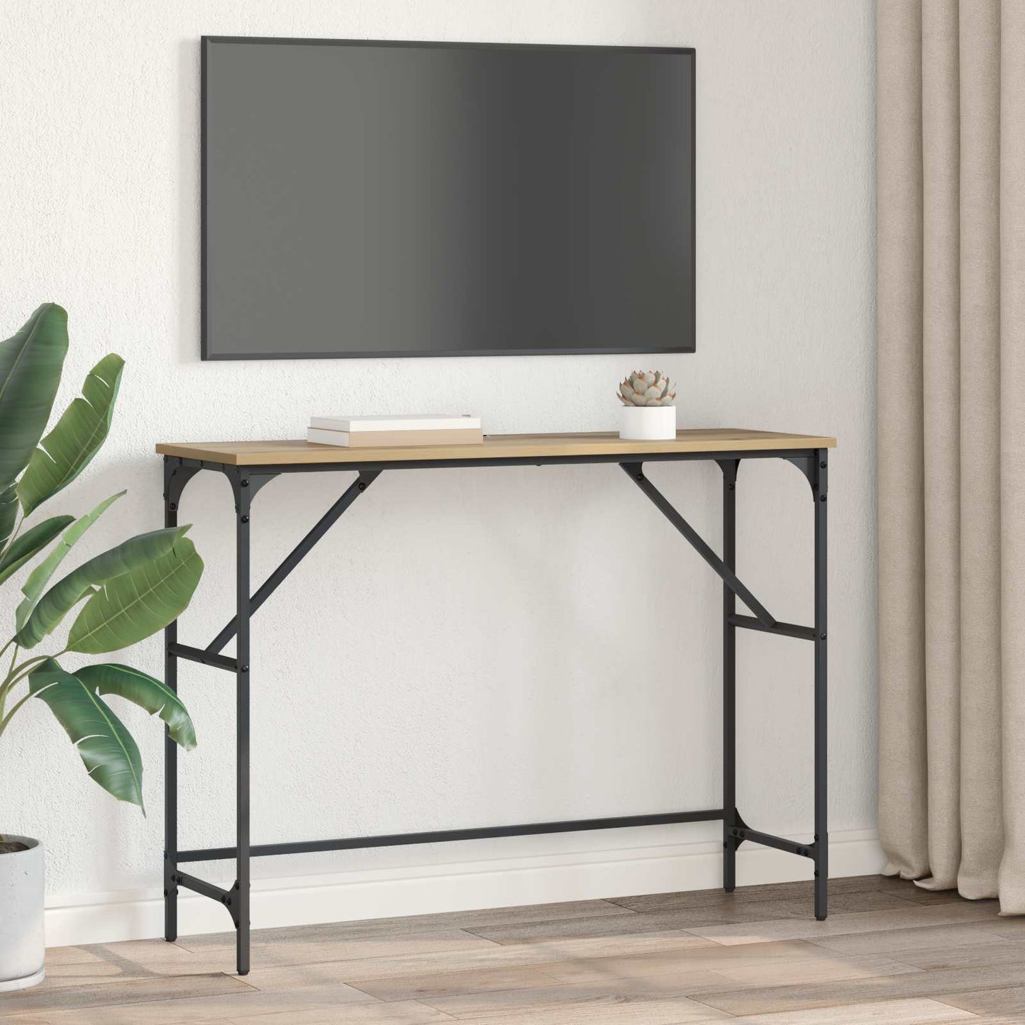 Console Table Artisan Oak 100 x 32 x 75 cm Engineered Wood