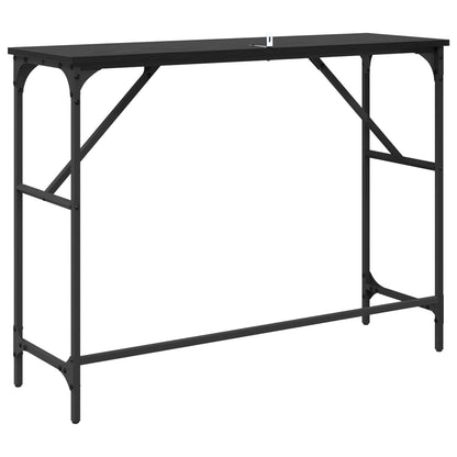 Console Table Black Oak 100 x 32 x 75 cm Engineered Wood