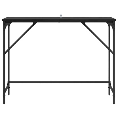Console Table Black Oak 100 x 32 x 75 cm Engineered Wood