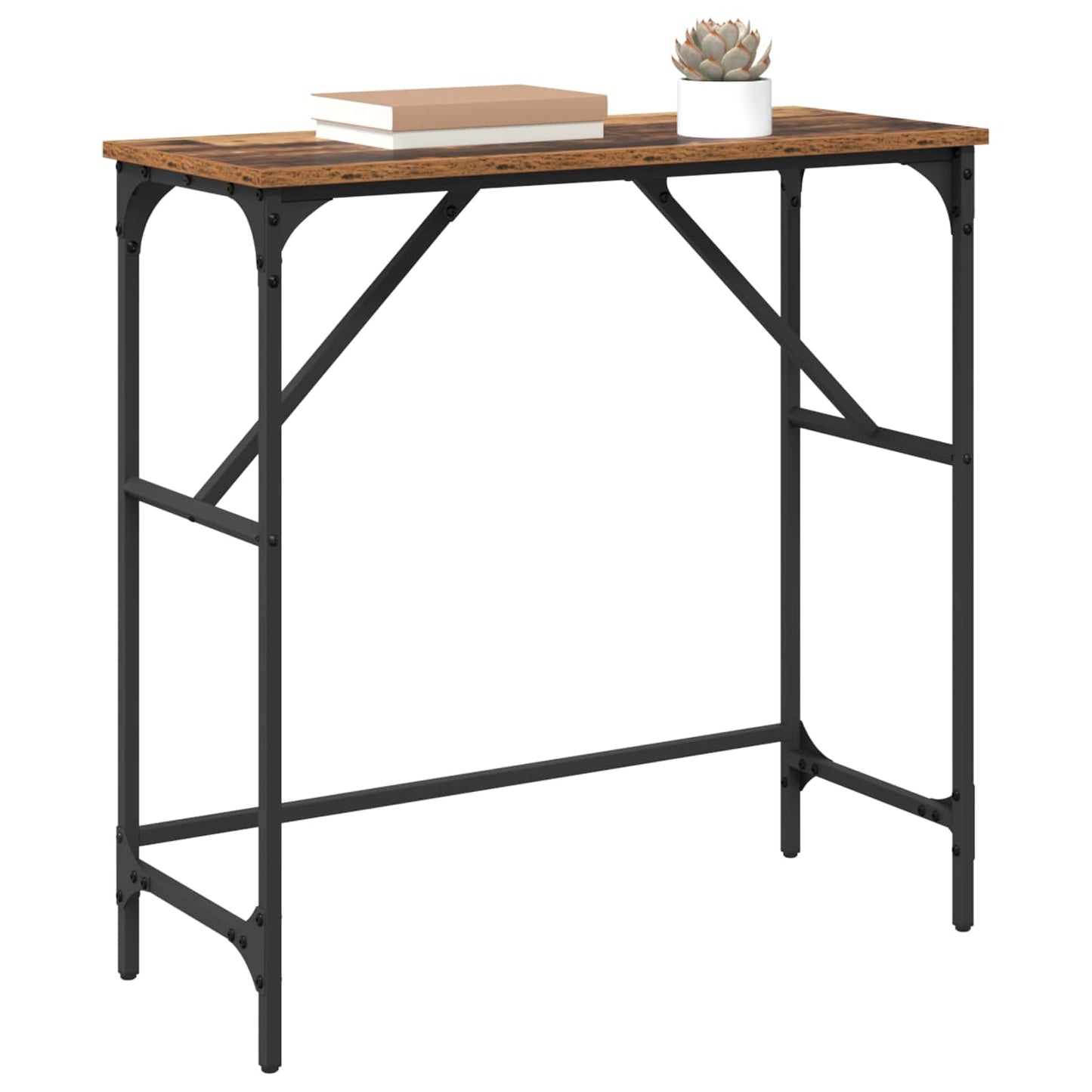 Console Table Old Wood 75 x 32 x 75 cm Engineered Wood