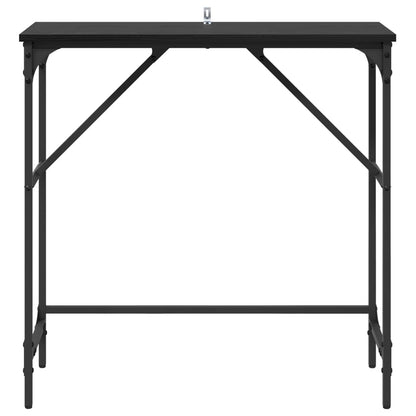 Console Table Black Oak 75 x 32 x 75 cm Engineered Wood