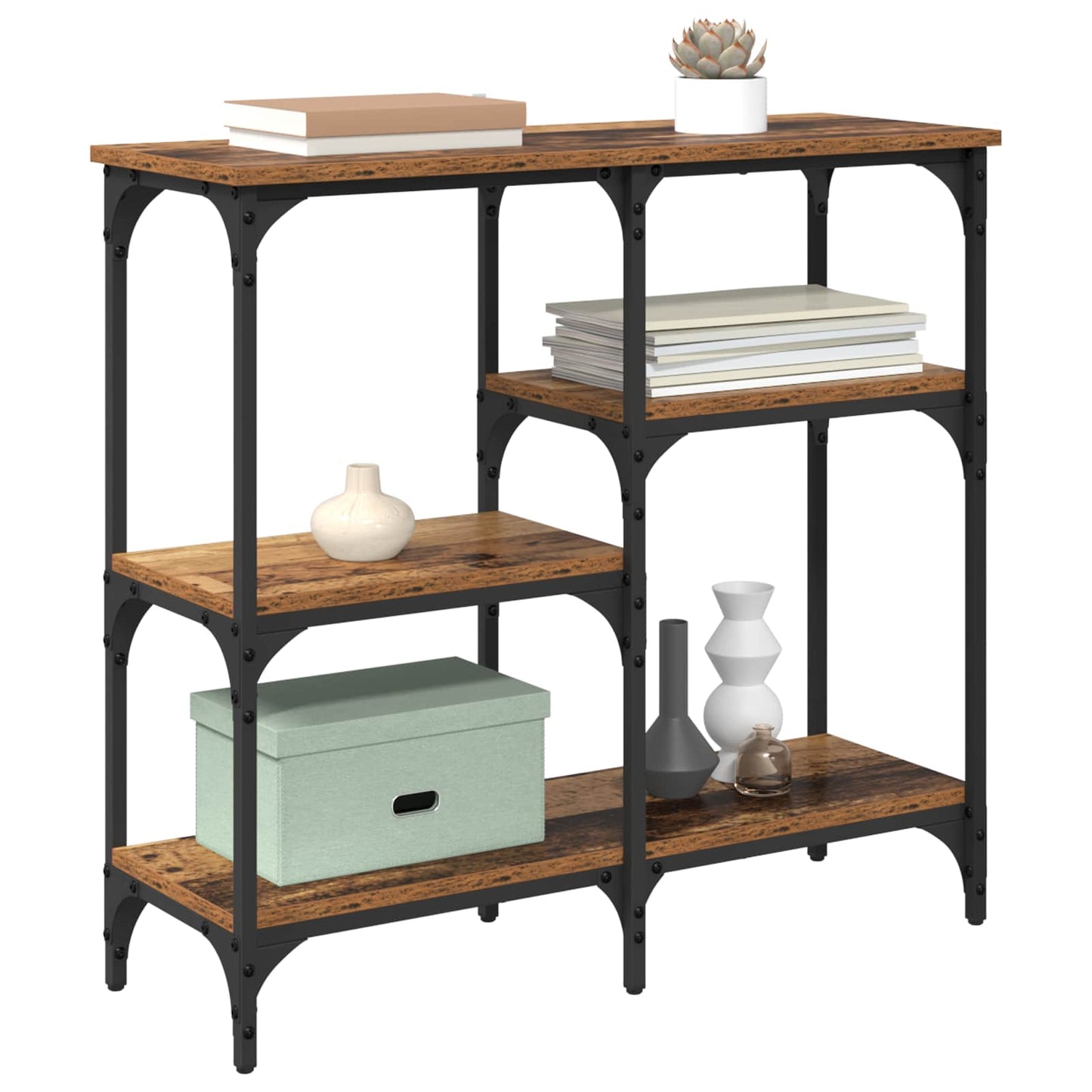 Console Table Old Wood 80 x 29 x 75 cm Engineered Wood