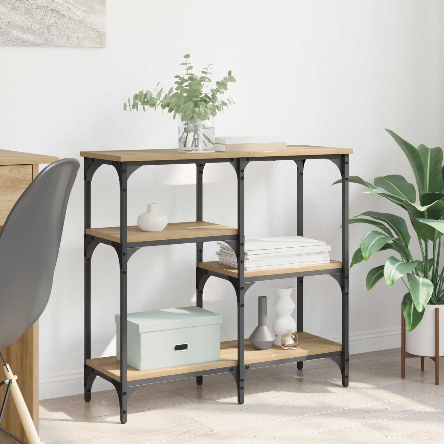 Console Table Artisan Oak 80 x 29 x 75 cm Engineered Wood