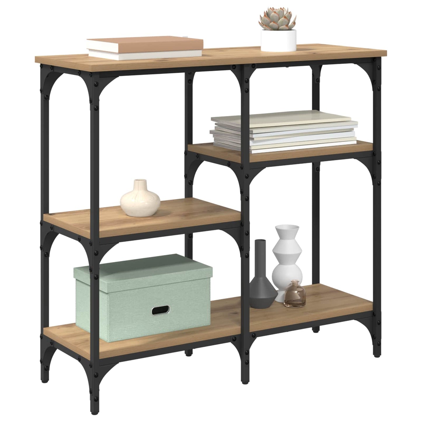 Console Table Artisan Oak 80 x 29 x 75 cm Engineered Wood