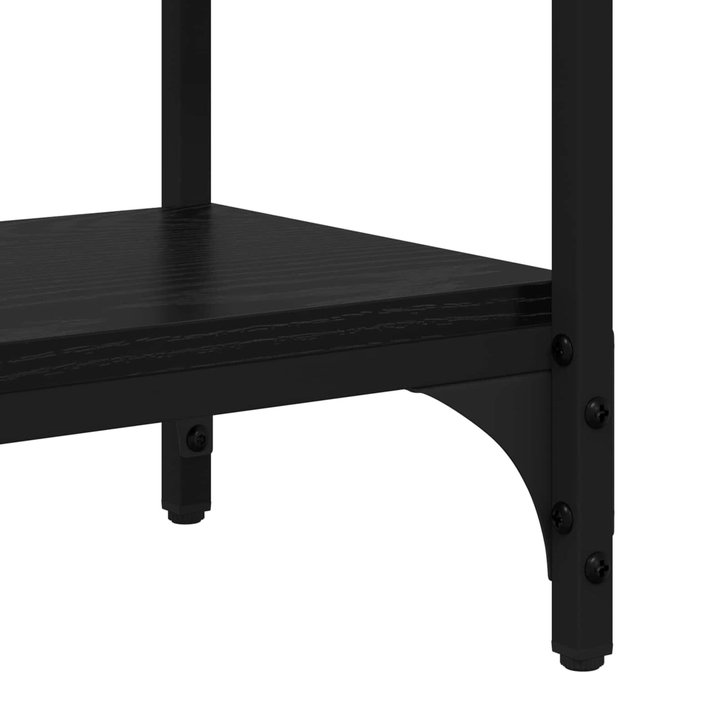 Console Table Black Oak 80 x 29 x 75 cm Engineered Wood