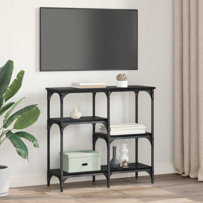 Console Table Black Oak 80 x 29 x 75 cm Engineered Wood