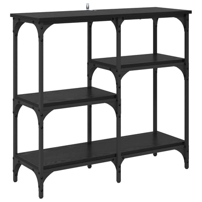 Console Table Black Oak 80 x 29 x 75 cm Engineered Wood