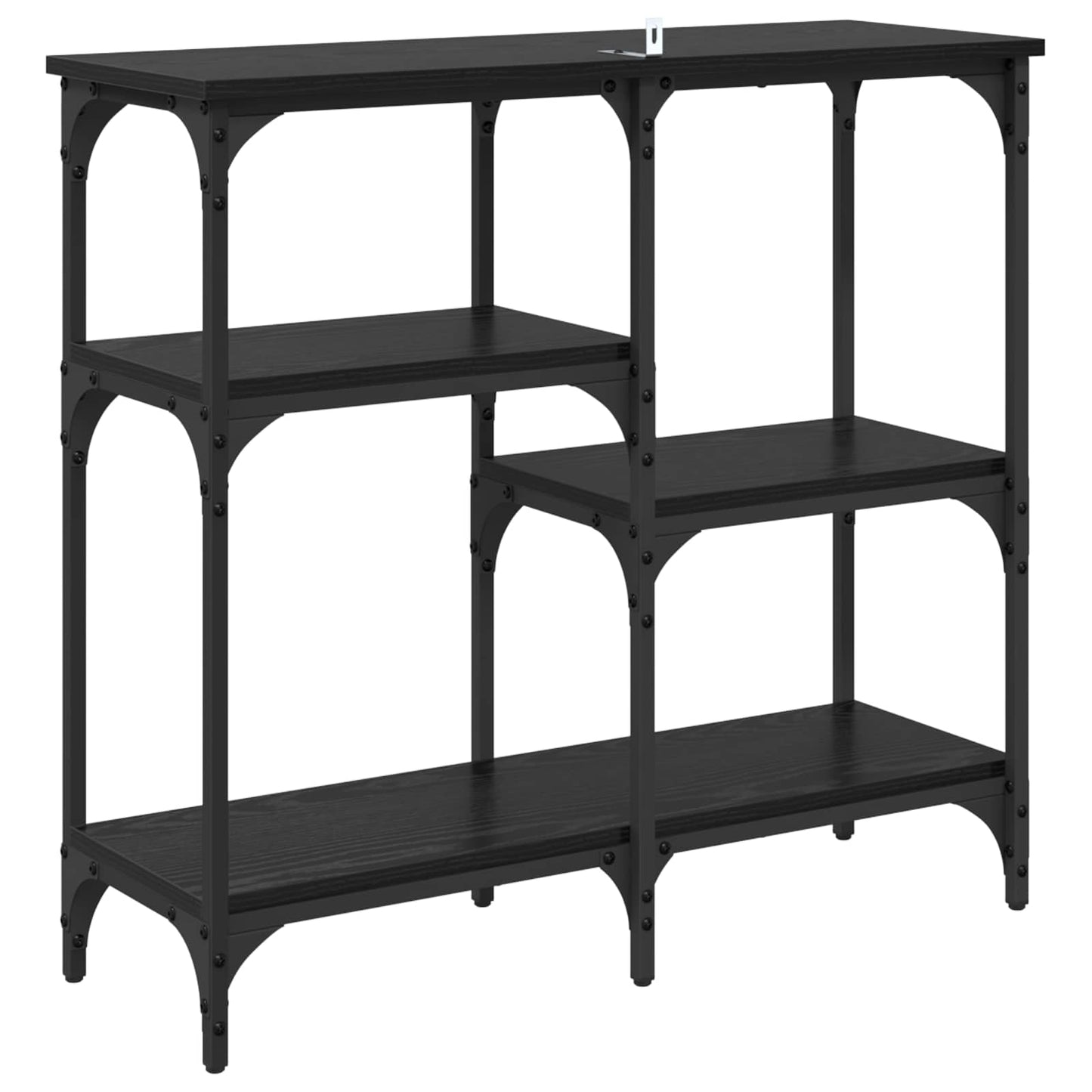 Console Table Black Oak 80 x 29 x 75 cm Engineered Wood