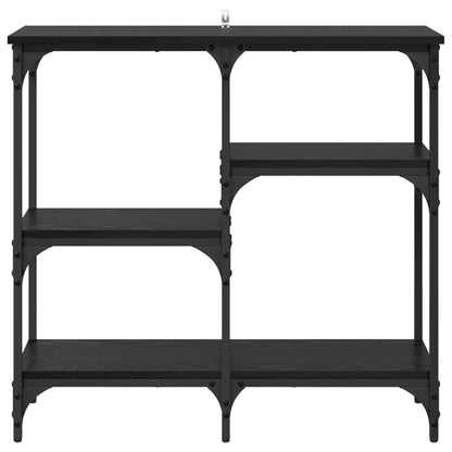 Console Table Black Oak 80 x 29 x 75 cm Engineered Wood