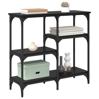 Console Table Black Oak 80 x 29 x 75 cm Engineered Wood