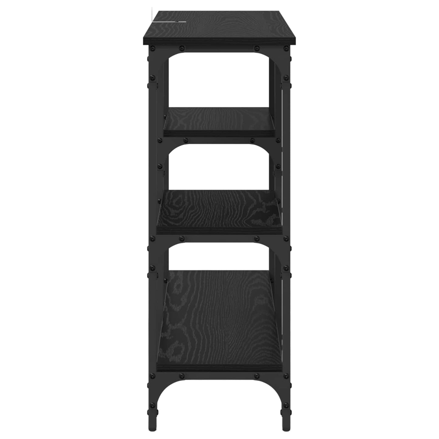 Console Table Black Oak 80 x 29 x 75 cm Engineered Wood