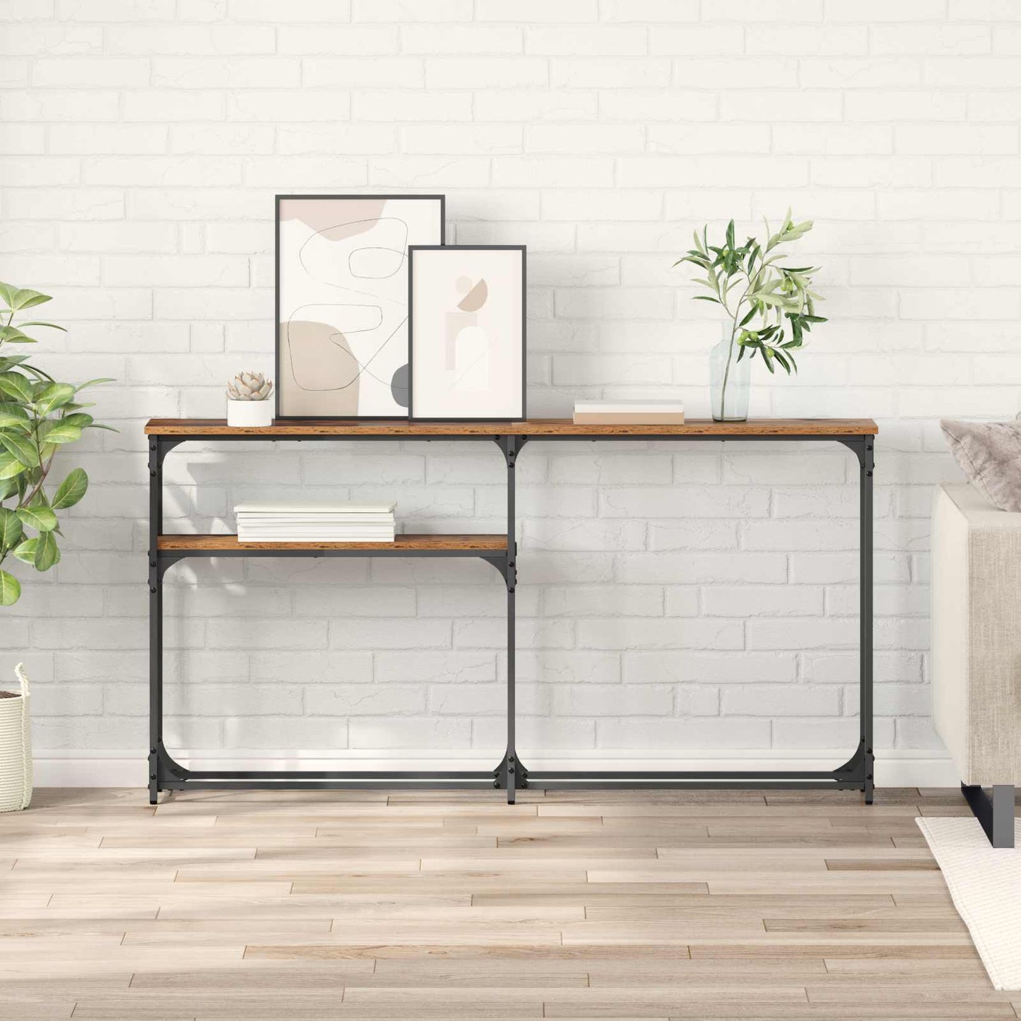 ConsoleTable Old Wood 145 x 22.5 x 75 cm Engineered Wood