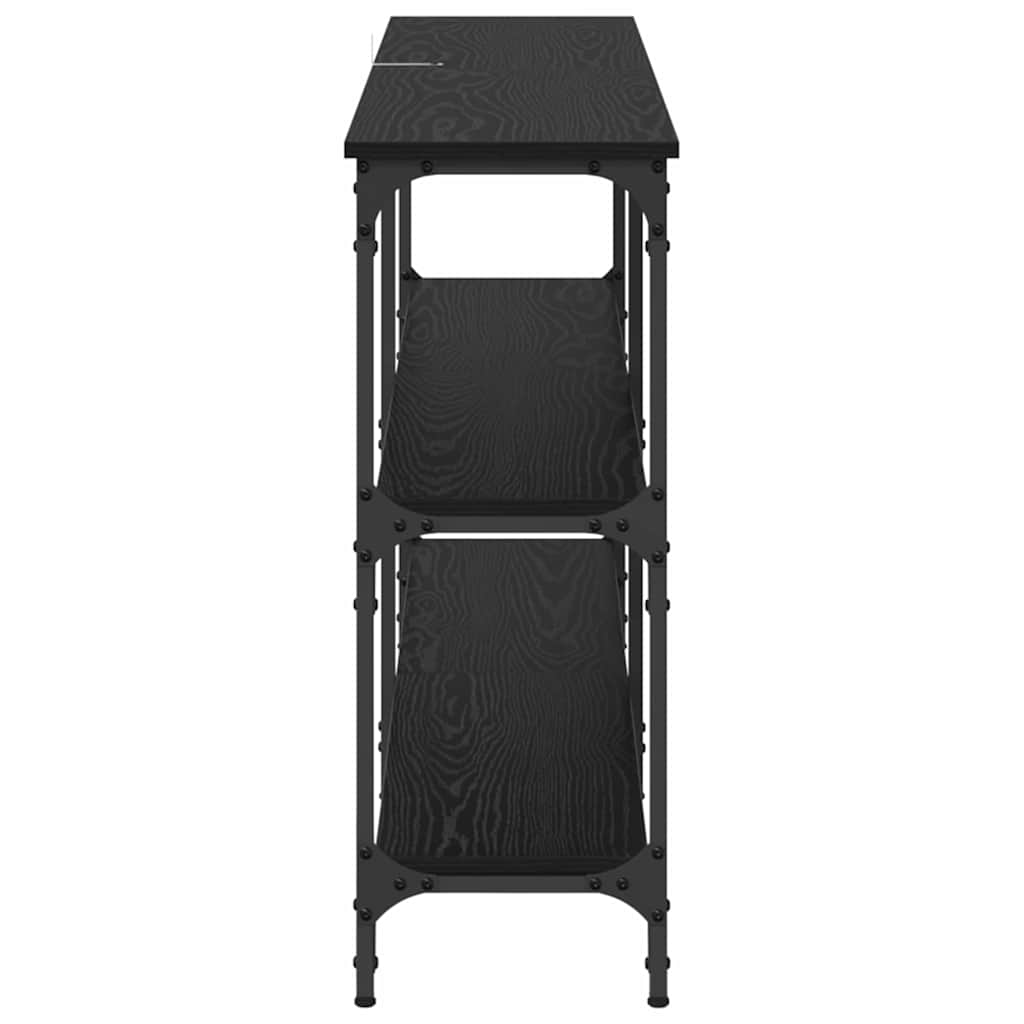 Console Table Black Oak 150 x 29 x 75 cm