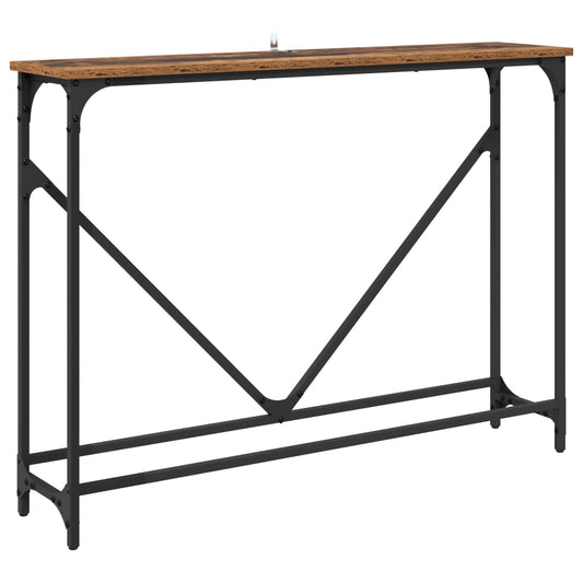 Console Table Old Wood 102 x 23 x 75 cm Engineered Wood