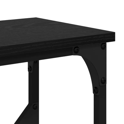 Console Table Black Oak 102 x 23 x 75 cm Engineered Wood