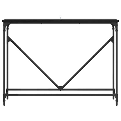 Console Table Black Oak 102 x 23 x 75 cm Engineered Wood