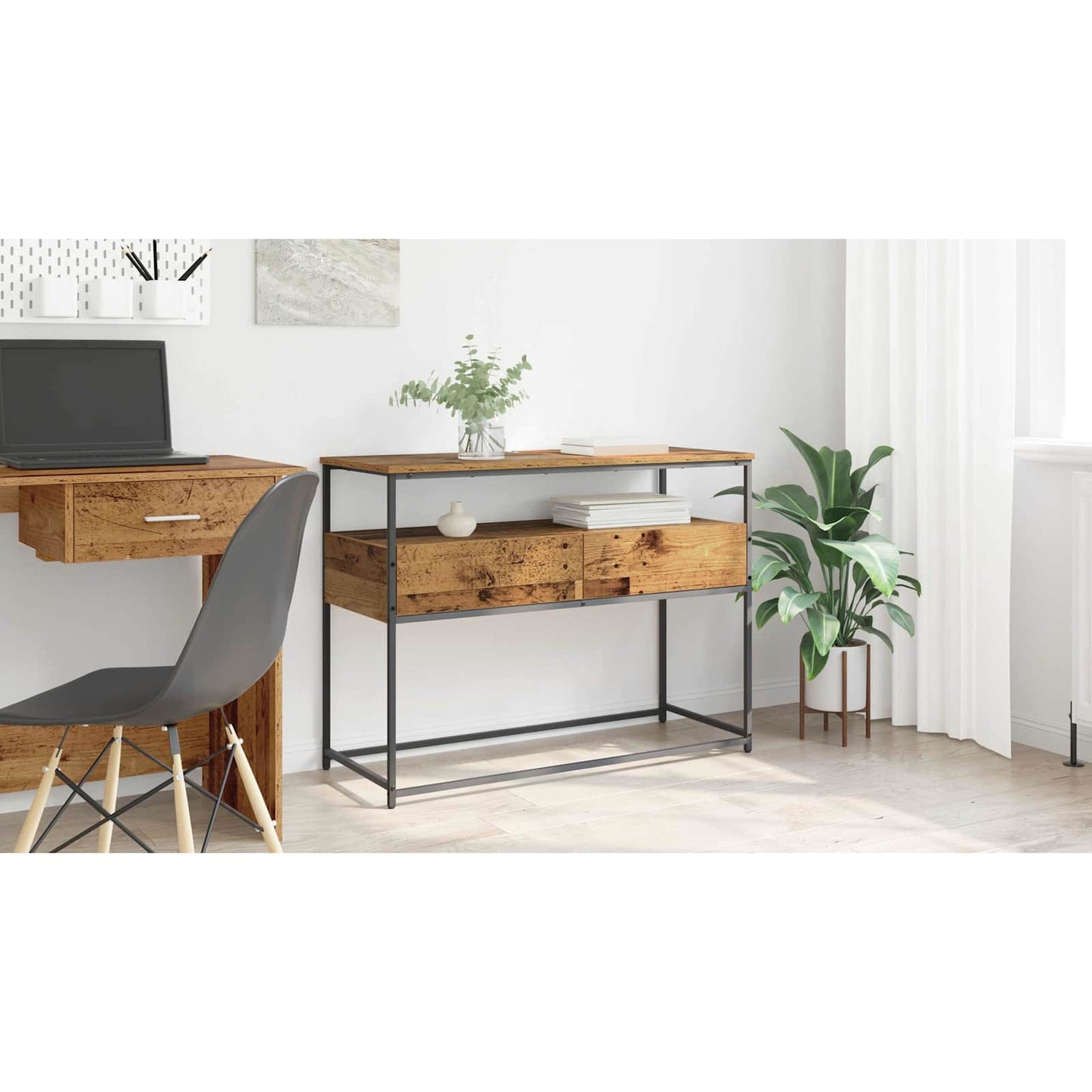 Console Table Old Wood 100 x 40 x 75 cm Engineered Wood
