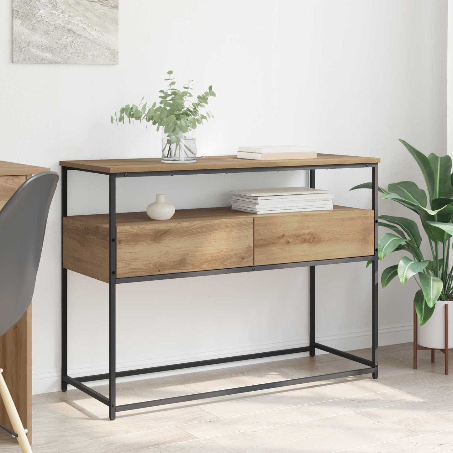 Console Table Artisan Oak 100 x 40 x 75 cm Engineered Wood