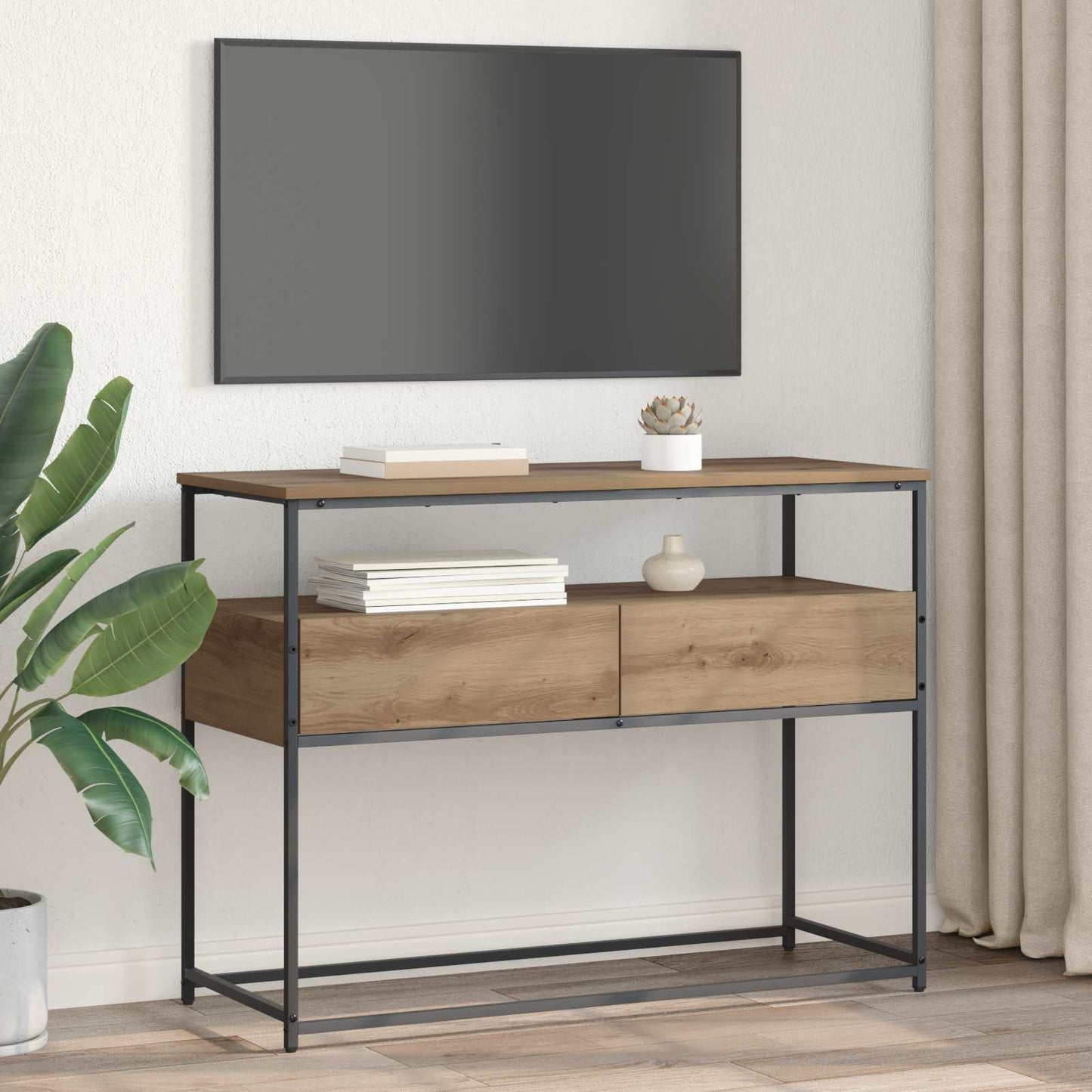 Console Table Artisan Oak 100 x 40 x 75 cm Engineered Wood