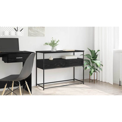 Console Table Black Oak 100 x 40 x 75 cm Engineered Wood