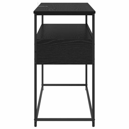 Console Table Black Oak 100 x 40 x 75 cm Engineered Wood