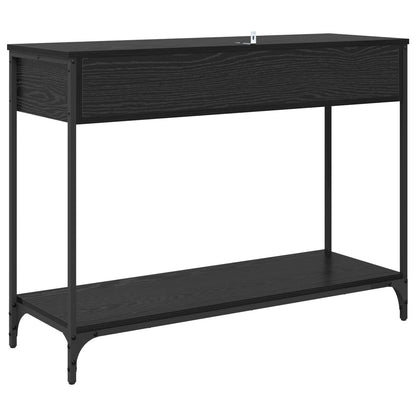 Console Table Black Oak 100 x 34.5 x 75 cm Engineered Wood