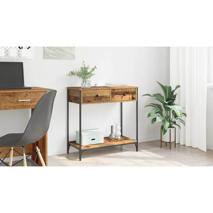 Console Table Old Wood 75 x 34.5 x 75 cm Engineered Wood
