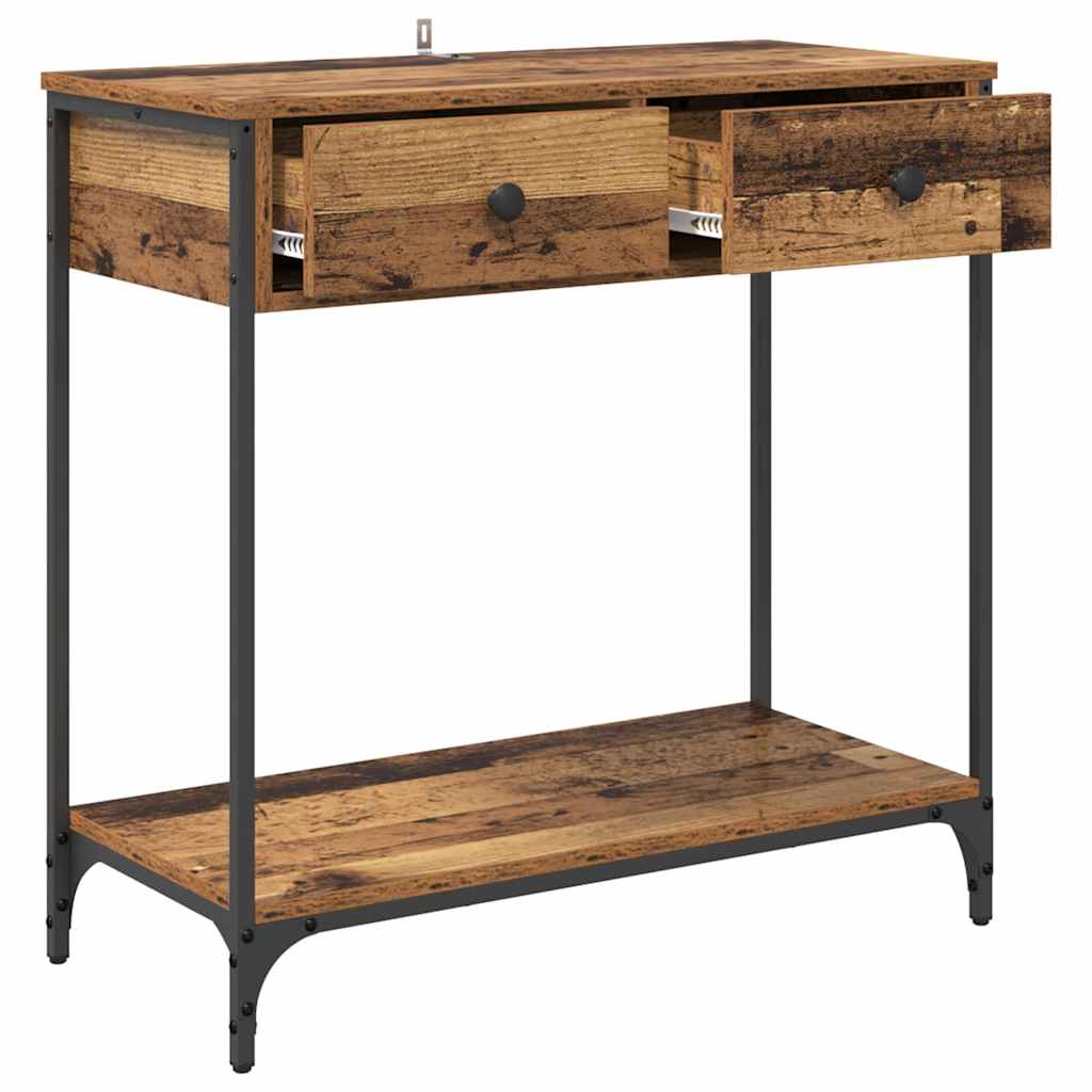 Console Table Old Wood 75 x 34.5 x 75 cm Engineered Wood
