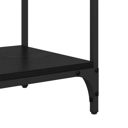Console Table Black Oak 75 x 34.5 x 75 cm Engineered Wood