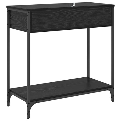 Console Table Black Oak 75 x 34.5 x 75 cm Engineered Wood