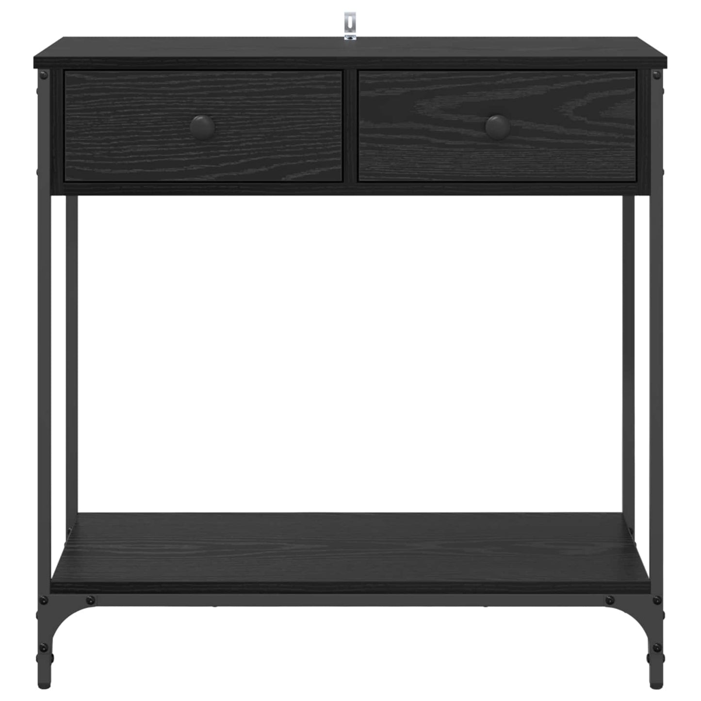 Console Table Black Oak 75 x 34.5 x 75 cm Engineered Wood