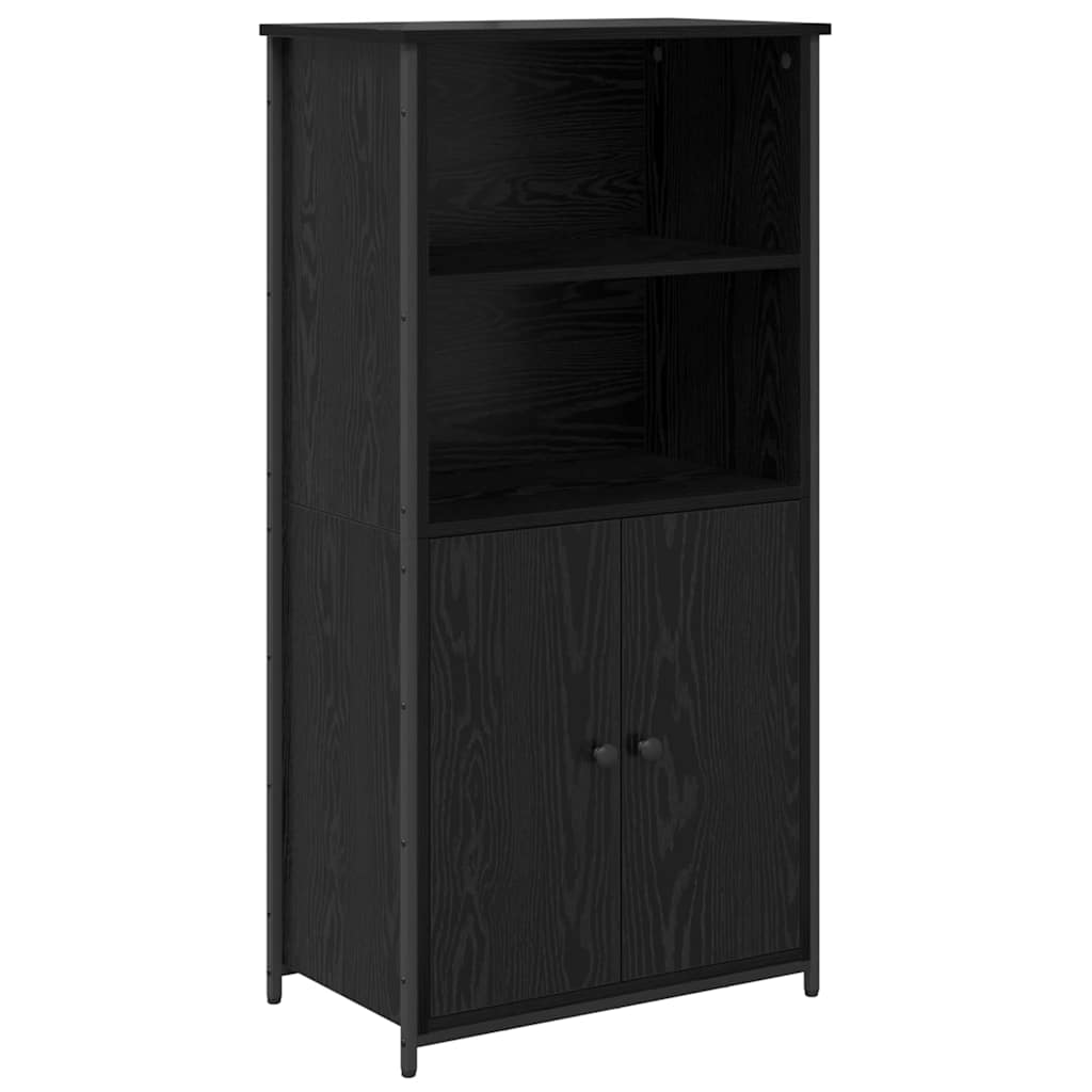 Highboard Black Oak 62 x 36 x 121.5 cm Engineered Wood