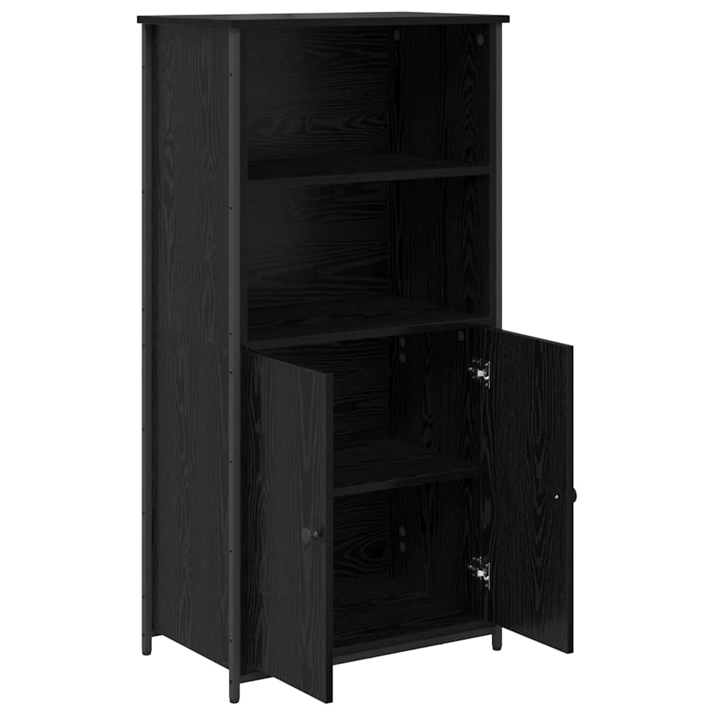 Highboard Black Oak 62 x 36 x 121.5 cm Engineered Wood
