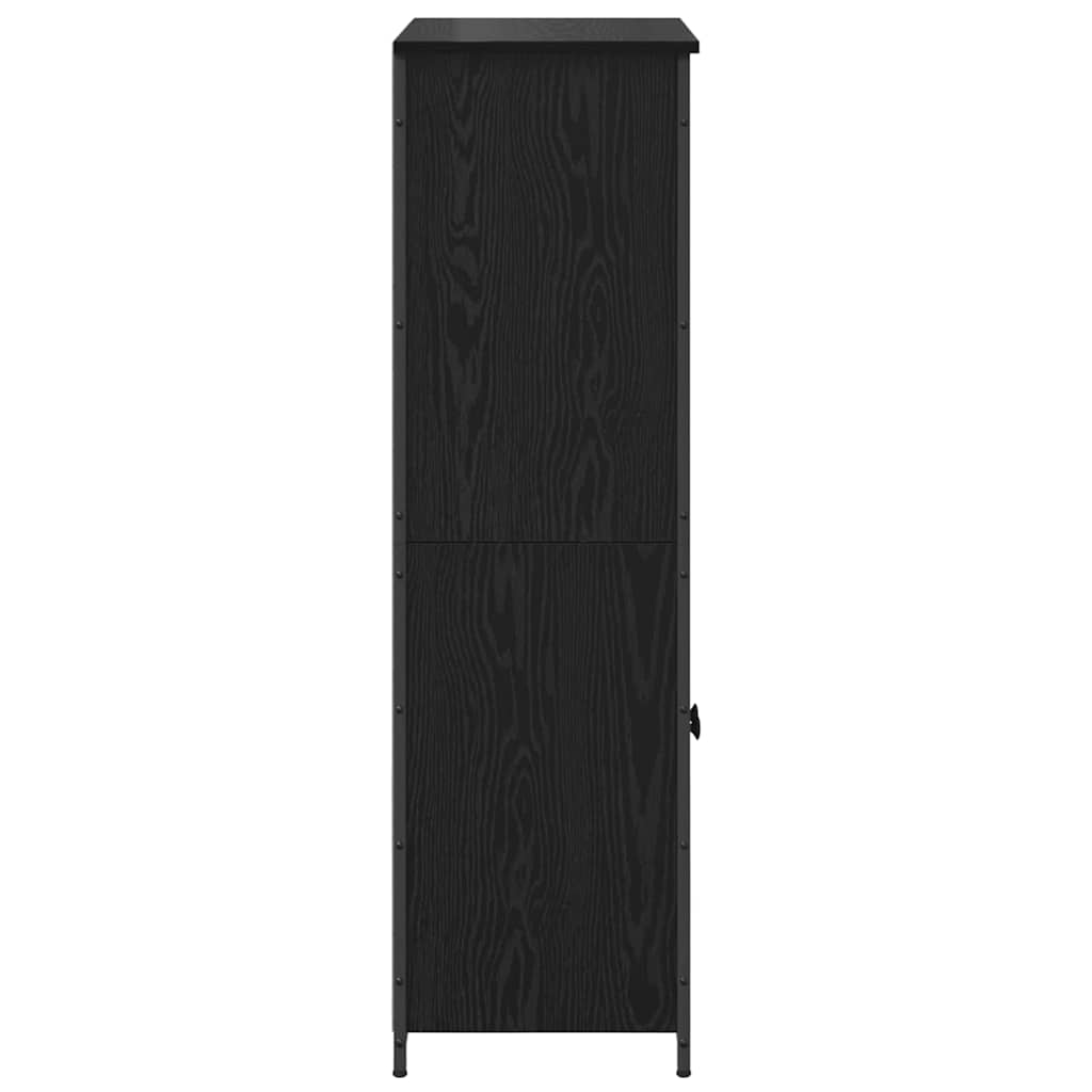 Highboard Black Oak 62 x 36 x 121.5 cm Engineered Wood
