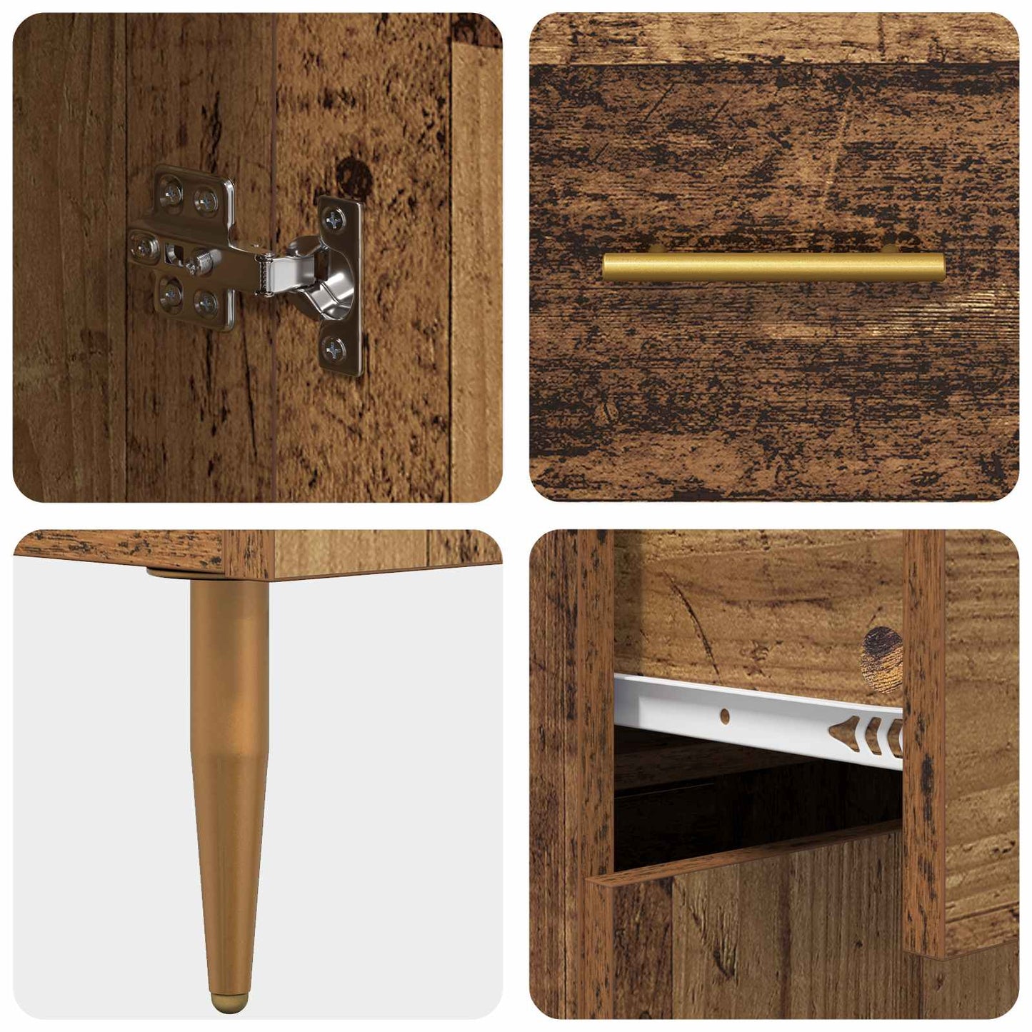 Sideboard Old Wood 69.5 x 34 x 90 cm Engineered Wood