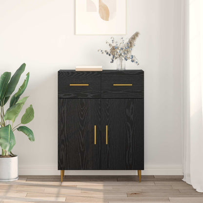 Sideboard Black Oak 69.5 x 34 x 90 cm Engineered Wood